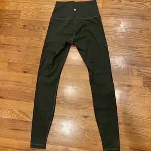 Lululemon Wunder Under Luxtreme High Waist Legging 28” Size 4 Olive Green
